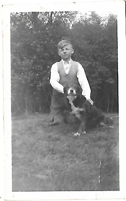 John Ralph Critchlow and dog